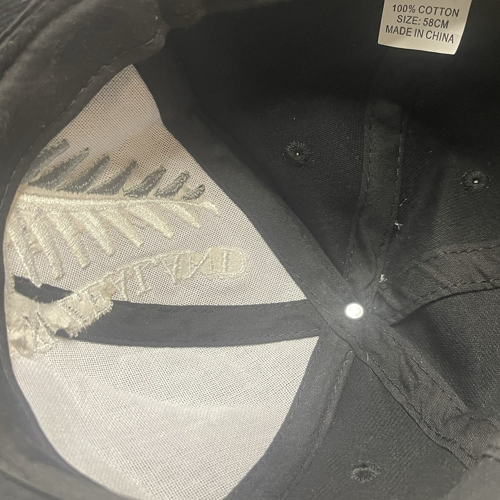 New Zealand Black Ball Cap Style Hat Adjustable White Lettering Unisex - Picture 5 of 5